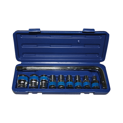 Alat baru untuk operasi yang efisien: 10pcs Drive Metric Socket Set (1/2 